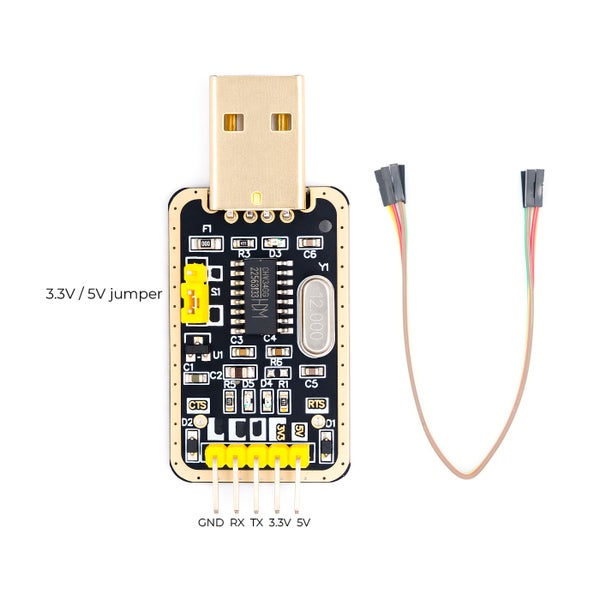 USB-TTL UART adapteri CH340 3.3V, 5V